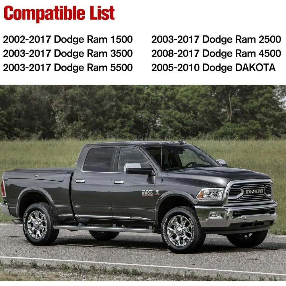 2002-09 Dodge Ram 1500 2500 Rear Floor Dual Double Cupholder 5HD65TRMAC Black